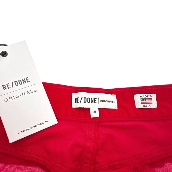 RE/DONE Mid-Rise Cropped Kick Flare Velvet Pants 25 - Picture 9 of 13